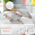 thumbnail image 2 of 3 Piece Starfish Coral Duvet Cover Set Twin Size,Microfiber Comforter/Quilt Cover with Corner Ties and 2 Pillowcases,Coastal Ocean Shell Vintage Marine Life All Season Bedding with Zipper Closure, 2 of 8