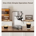 thumbnail image 3 of Cafetera espresso Atatix con espumador de leche, 20 bar, color plateado, 3 of 9