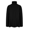 thumbnail image 4 of Amidoa Sweaters for Women Chunky Turtleneck Black Long Sleeve Plus Size Side Split Warm Sweaters Women's Cardigans L, 4 of 6