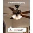 thumbnail image 5 of KFFKFF Ceiling Fan Light Kit with Three-Light 3000K 750lm Fixture, Pull Chain Operation, Ideal for Living Room, Bedroom, Dining Room, Home Decor, Featuring Cloud White Glass and Brushed Nickel Finish, 5 of 9
