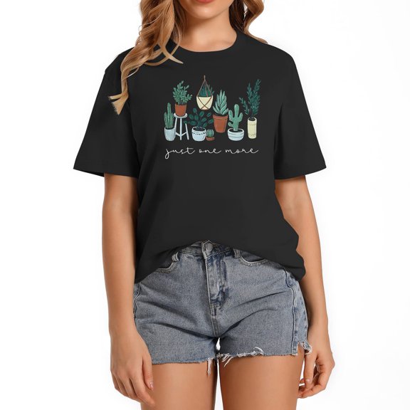 Just One More Plant Shirt Women Gardening T Shirts Plant Lover Gift Plant Mom Tops Tee