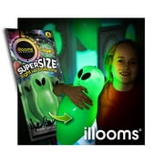 Illooms Super Size Green Alien Halloween Light up Balloons 5 Pack