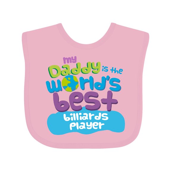 Inktastic Billiards Player Daddy Boys or Girls Baby Bib