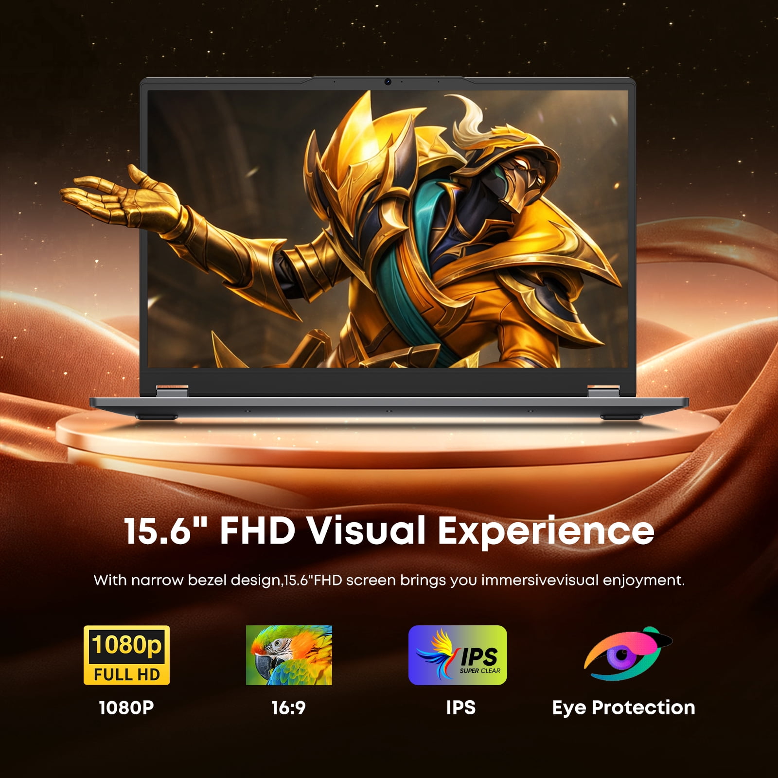 Hyperstrix 15.6" Touchscreen Gaming Laptop,AMD Ryzen 5 7430U Processor( UP to 4.3GHz,Beat intel Core i7-1355U),360° Foldable 2 in 1 NoteBook Computer,Windows 11 Pro,16GB RAM 512GB SSD,IPS Display