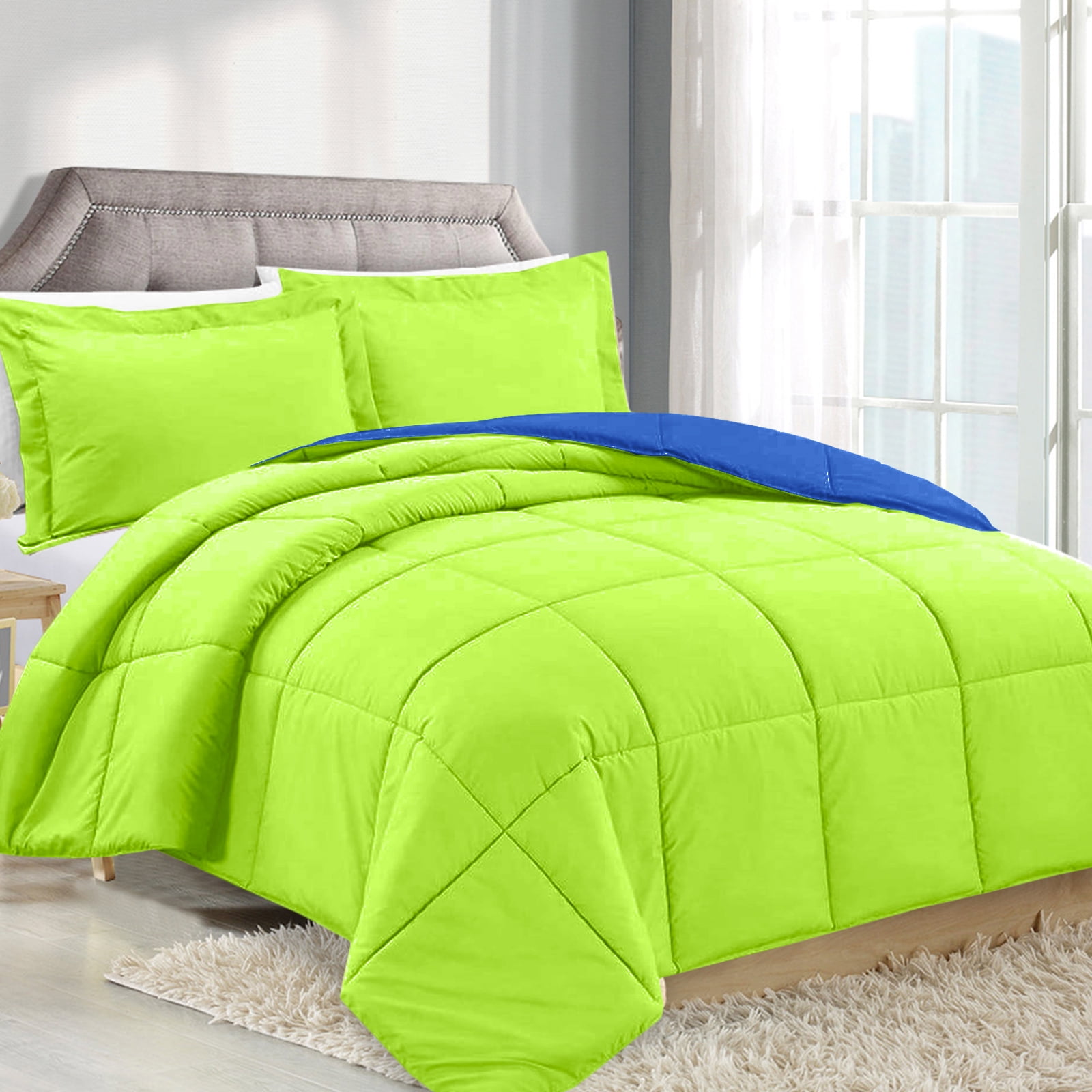 Blue and sales green twin bedding