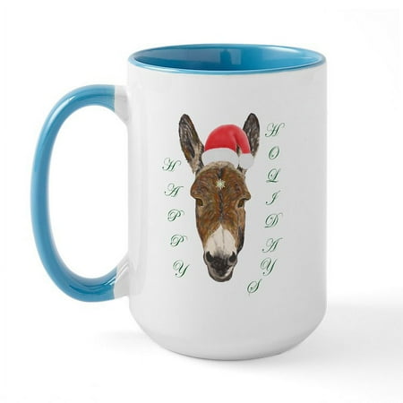 

CafePress - Santa Donkey! Large Mug - 15 oz Ceramic Large Mug
