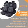 thumbnail image 4 of Fit for Toyota Camry 2025 Seat Cover, Perforated Breathable Leather 5 Piece Full Set Non-Slip Lining Protect and Upgrade Seats, Black Car Seat Covers, Protect Car Seats, 4 of 9
