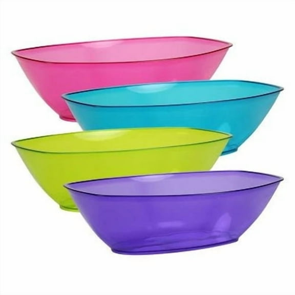 EcoQuality Tint Asstorted Oval Luau Oval Luau Bowl – Disposable Dish for Appetizers Desserts Snacks Tastings and Samples Ideal for Catering Buffet Tables Weddings Parties Events (1)