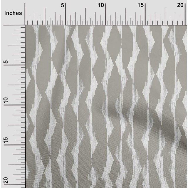 oneOone Polyester Lycra Fabric Abstract Stripe Ikat Print Sewing Fabric BTY 56 Inch Wide