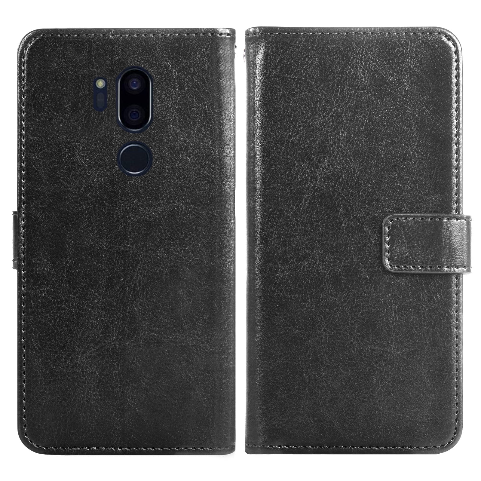 Phone Case for LG G7 One ThinQ with Tempered Glass Screen Protector Cover and Card Holder Slot Wallet Kickstand Slim Cell Accessories LGG7 G 7 Fit LG7 Thin Q G7thinq G7one 7G 1 LG7one LGG7ThinQ Black Phone Case for LG G7 One ThinQ with Tempered Glass Screen Protector Cover and Card Holder Slot Wallet Kickstand Slim Cell Accessories LGG7 G 7 Fit LG7 Thin Q G7thinq G7one 7G 1 LG7one LGG7ThinQ Black