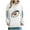 White, variant on VOONCAS Women's XL Black Football Hoodie - 100% Polyester, Football Heart Graphic, Stitch Accents, Kangaroo Pocket - Casual & Game Day Outfits
