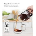 thumbnail image 4 of Chefman Grind and Brew 4 Cup Coffee Maker and Grinder, Compatible w/ Fresh Beans and Grounds, Adjustable Strength Settings, Washable Coffee Filter & Scoop Included, Compact, Black/Stai, 4 of 6