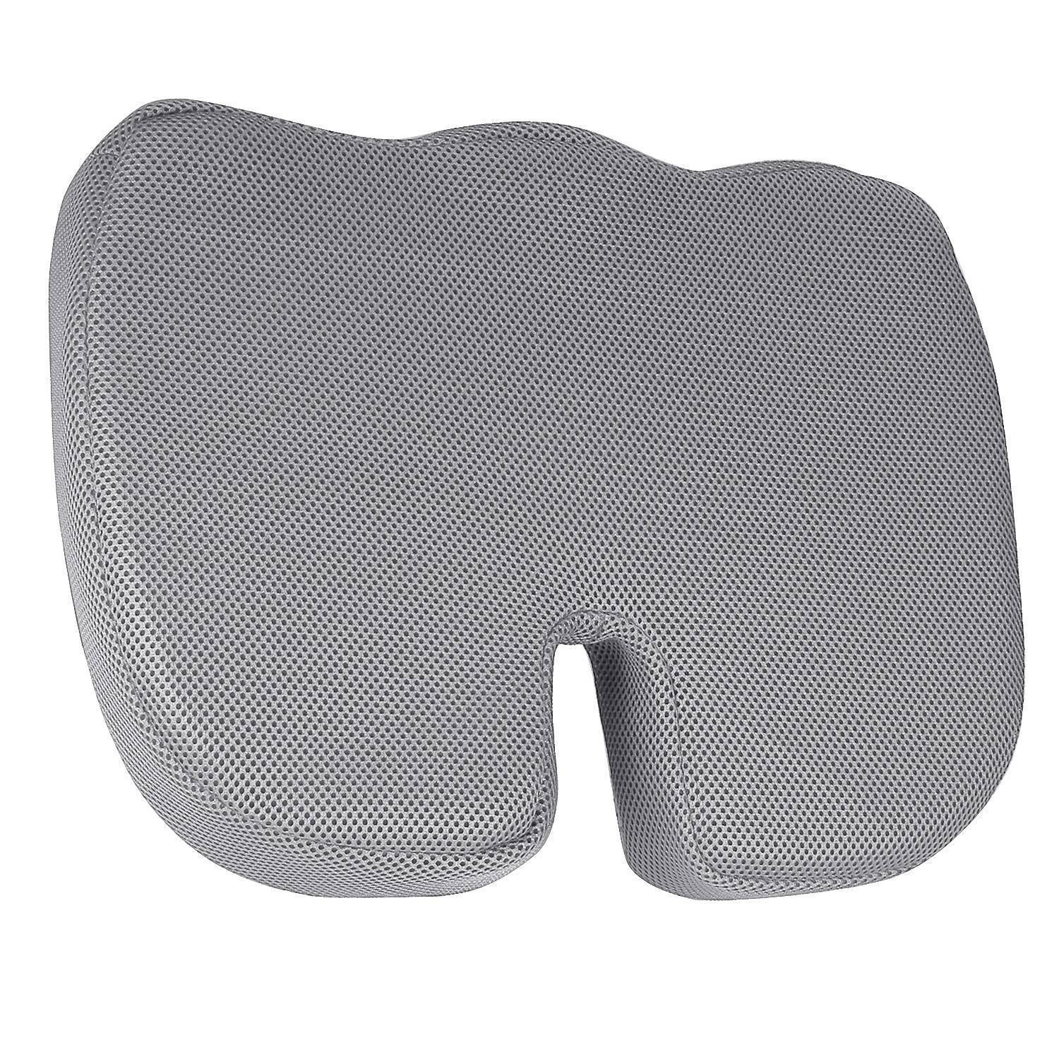 LAMPPE Butt Pillows for Sitting, Coccygeal Cushions Premium Memory Foam  Washable, Tailbone Cushion for Back,Coccyx,Tailbone Pain Relief,Gray