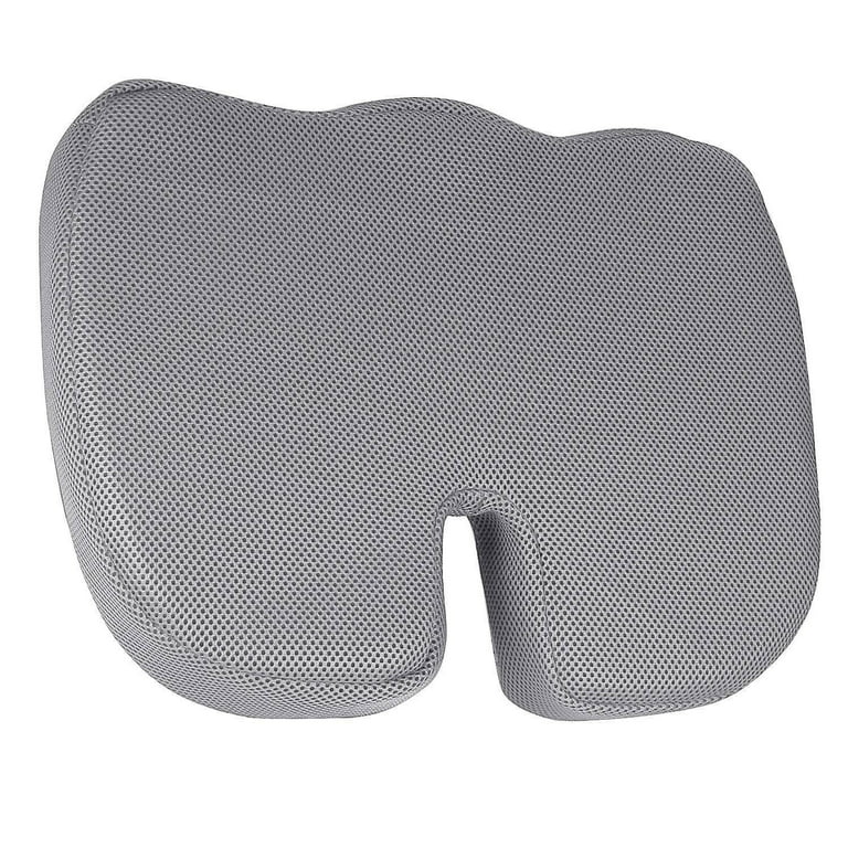 Aylio Coccyx Orthopedic Comfort Foam Seat Cushion for Lower Back, Tailbone  and Sciatica Pain Relief (Gray) 