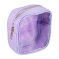 thumbnail image 1 of Bolsa de Maquillaje Mini Transparente Única Bargains Bolsa de Cosméticos con Cremallera para Bolso Morado, 1 of 7