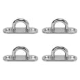 thumbnail image 1 of Paquete de 4 almohadillas ovaladas para colgar hamacas, placas de ojo para montaje en pared, kits de placas de gancho de techo de acero inoxidable para toldo., 1 of 14
