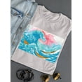 thumbnail image 3 of Image Conscious Ocean Waves With Boats T-Shirt Womens -Porter Hastings Designs, Female x-Large, 3 of 4