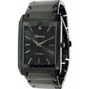 Aktion Men's Rectangle Link Watch, Stainless Steel