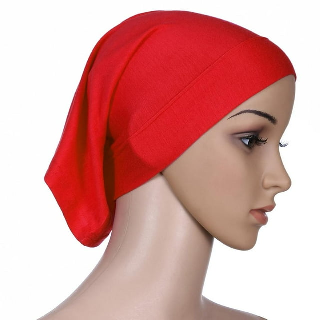 ziyahi Foulard Ajustable pour Femmes Coton Mercerisé Capuchon Tube Simple Extensible Élastique Couvre-Chef