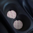 thumbnail image 2 of KuzmarK Sandstone Car Drink Coaster (set of 2) - Dachshund Dogs Pink, 2 of 2