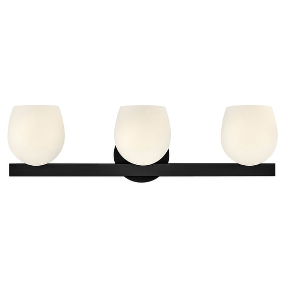 57023BK-LL Hinkley Lighting Mae - 15W 3 LED Medium Bath Vanity-6.75 Inch Tall and 24 Inch Wide-Black Finish