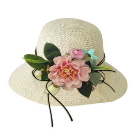 

Relanfenk Baby Hats Summer Flower Breathable Straw Sun Kids Boy Girls Hat