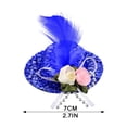 thumbnail image 2 of Flower Chicken Hat with Adjustable Strap - Cute Hen Pet Costume, Lightweight Feather Decorative Bird Headwear, Mini Party Hat for Small Pets, Blue, 2 of 2