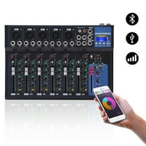 Mixer 7 Channels Studio Audio Mixer DJ Live Sound Mixing Console Bluetooth Mixer