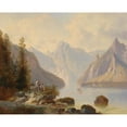 thumbnail image 3 of Josef Thoma 18x15 Black Modern Framed Museum Art Print Titled - View of the Konigssee, 3 of 5