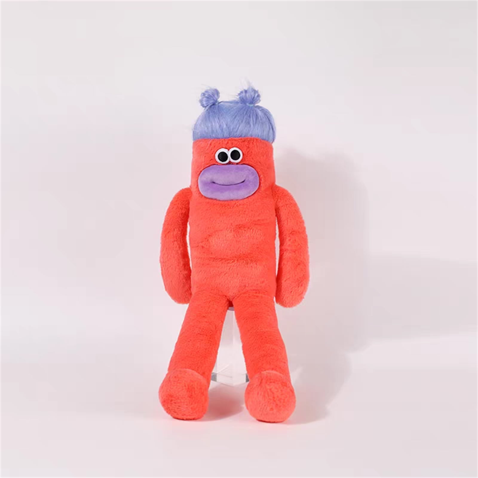 Cute Plush Doll Soft Stuffed Monster Toy with Funny Hair for Kids and Adults Desktop Pillow Decor
