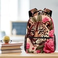 thumbnail image 5 of Lightweight Backpack Rose and Leopard School Bag Travel Laptop Daypack for Men Women Casual Rucksack, 5 of 6
