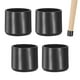 thumbnail image 1 of Uxcell 4 Paquete de Tapas para Patas de Silla de 1-1/2 pulgadas Protectores de Piso de Cloruro de Polivinilo Cubierta Redonda Puntas Negras, 1 of 7