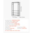 thumbnail image 3 of VEVOR Clothing Garment Rack, Heavy Duty Clothing Garment Rack, 4 Adjustable Tiers Clothing Racks with Carbon Steel, 500 lbs Load Capacity Closet Wardrobe, 3 of 9