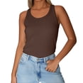 thumbnail image 2 of Helii Women Tank Top, Sleeveless Ribbed Top, Summer Slim Casual Tee, Workout Active Wear, 2 of 8