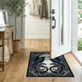 thumbnail image 2 of ODIKA 2'x3' Washable Doormat Non-Slip, Low Pile Gothic Snake Serpent Tattoo Whimsigoth Crow Motif Whimsy Bathroom for Entryway, Kitchen, Laundry Room, 2 of 7