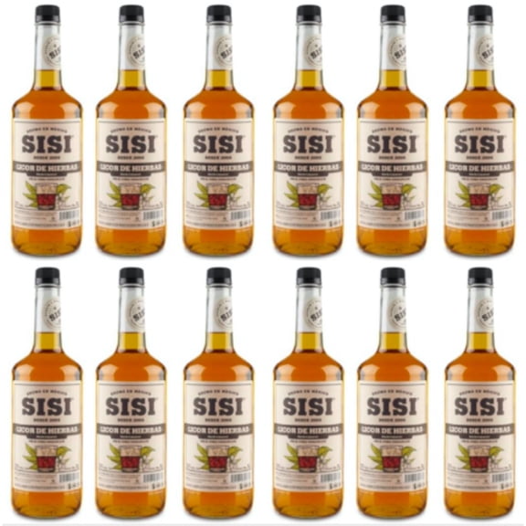 Pack de 12 Crema-Licor Sisi Hierbas 1 L Sisi Hierbas