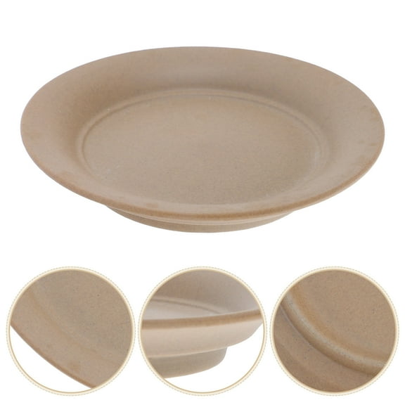 DINHEAROM Small Plant Saucer Round Ceramic Flowerpot Tray For Home And Garden