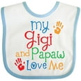 thumbnail image 3 of Inktastic Gigi and Papaw Love Me Grandchild Boys or Girls Baby Bib, 3 of 4