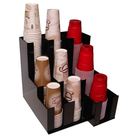 

TriGol Cup Dispenser for Beverage Soda Cups Coffee Cups and Lids Organizer for Coffee Counters and Breakroom (10076)