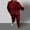 Red, variant on Two Piece Sets for Women Clothes for Women and Womens Trouser Pants Crew Neck Long Sleeve Tops for Women Solid Color Stretchy Women's Blouses Fall Stylish for City Sightseeing in Fall