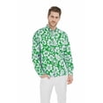 thumbnail image 2 of Matching Hawaiian Luau Father Daughter Shirt Dress, 53_86, Classic Vintage Hibiscus Green, Men, Size X-Large, 2 of 5