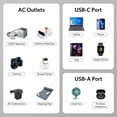 thumbnail image 3 of Inversor de corriente BESTEK 300W de 12V a 110V con USB-C y QC3.0, 3 of 7