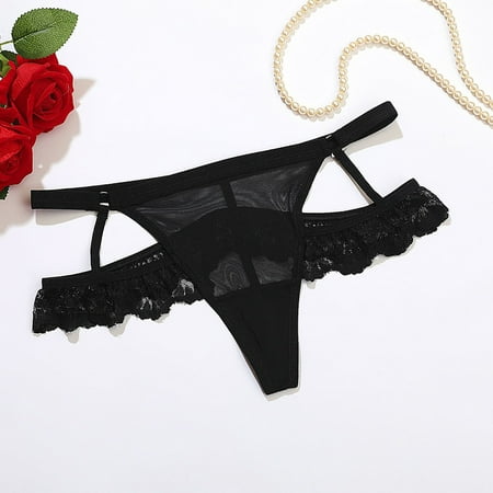 Summer Savings  Women s Threaded Thong Low Waist  Comfortable Student Underwear  Large Size  Soft Material  Everyday Use  Breathable  Seamless Design  Womens Plus Size Tops Clearance | Black L