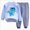A6-Sky Blue, variant on Toddler Baby Boy Clothes Cartoon Face Print Colour Blocking Sweatshirt Sweatpants Outfits Set(Grey,2-3 Years)