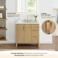 thumbnail image 4 of Sierra 36" Wood  Vanity in Washed Light Brown Engineered Stone Top no Mirror, 4 of 14