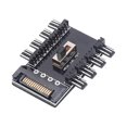 thumbnail image 1 of Splitter Cooling Fan Hub PC SATA 1 a 8 3Pin 12V Toma de corriente Adaptador PCB, 1 of 4
