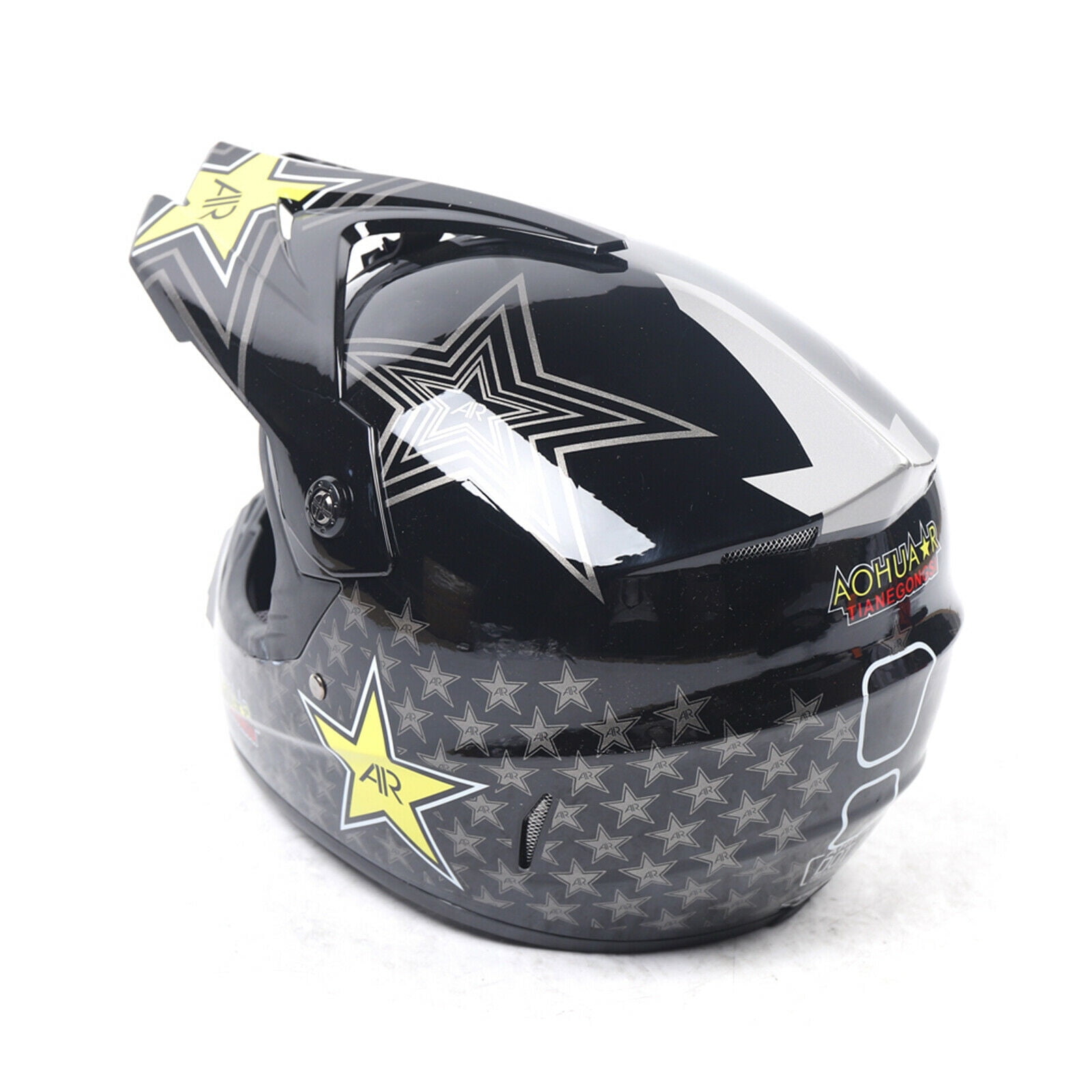 DOT Youth Helmet Adult Motorcycle Full Face Offroad Dirt Bike ATV Black + Gloves Protect Head Safety