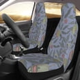 thumbnail image 3 of XMXT 2Pcs Car Seat Cover Decor Protector, Fruit Plant Purple Print Bucket Auto Front Seats Covers Fits for Cars SUVs Trucks, Universal Fit, 3 of 9
