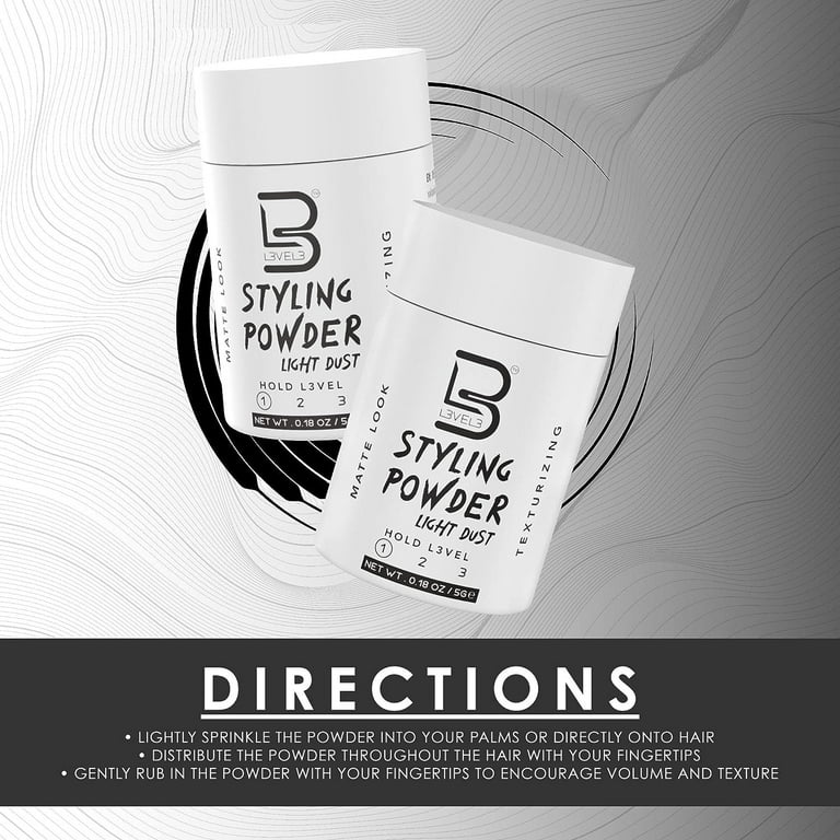 L3 Level 3 Travel Styling Powder - Natural Look Mens Powder - Sample Styling Powder, Men's, Size: One Size