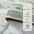 thumbnail image 3 of RUG ROBOT 6'x9' Washable Area Rug,Vintage Woodland Botanical Farmhouse Rug for Living Room, Cottagecore Accent rug for Nursery Playroom Reading Nook Non Slip Low Pile Stain Resistant, Sage Green, 3 of 11